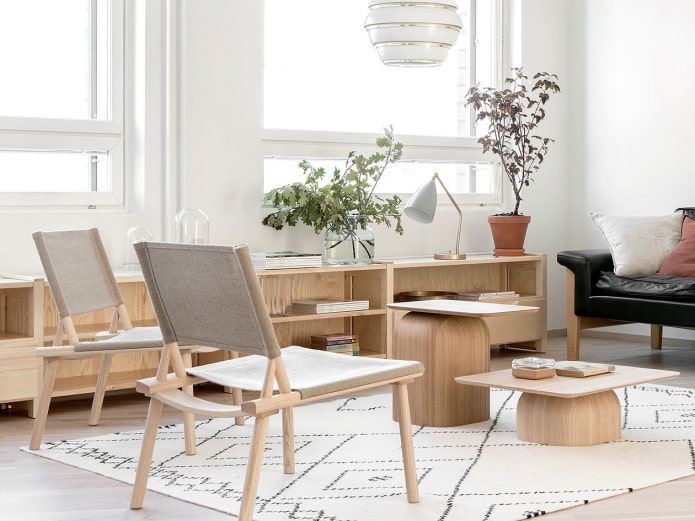 Minimalismo japonês na sala de estar