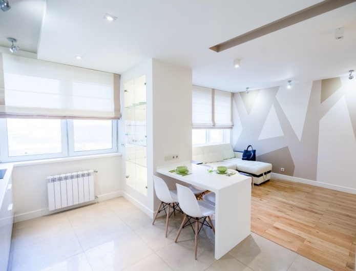 cozinha-sala de estar ampla