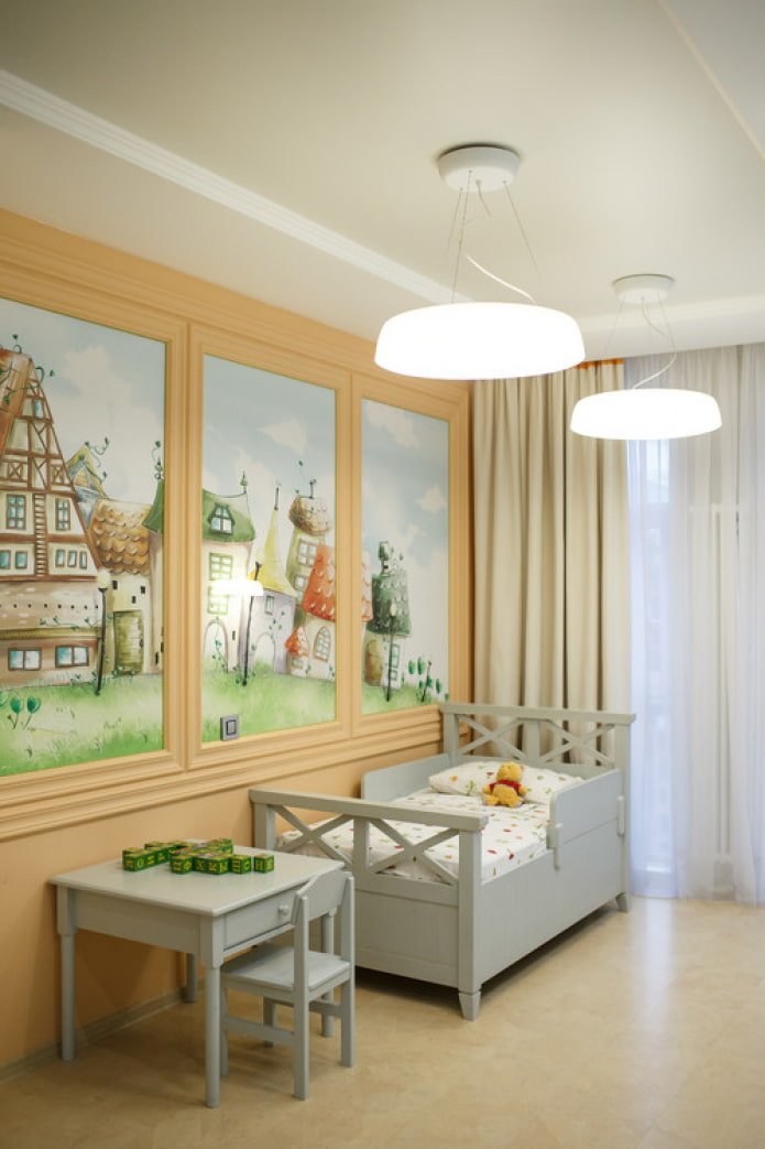 quarto infantil com janela falsa