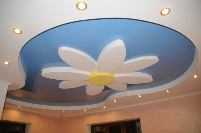 estrutura de teto figurado em forma de flor