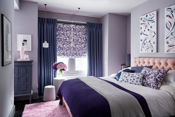 lilac bedroom interior design