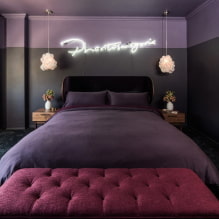 Lindo quarto roxo no interior-5