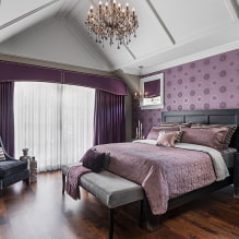 Lindo quarto roxo no interior-6