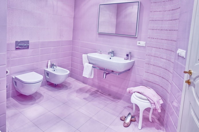 Acabamento roxo claro