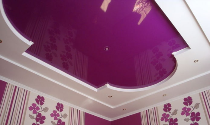 teto roxo de dois níveis