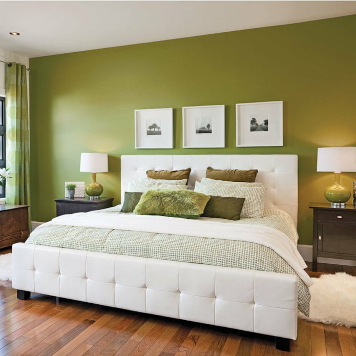parede verde no quarto