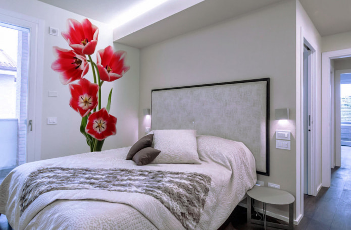 Papel de parede 3D com flores