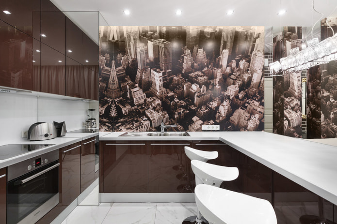 papel de parede fotográfico na cozinha