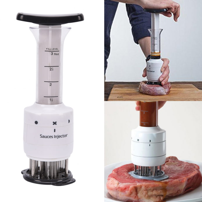 Seringa para marinar carne