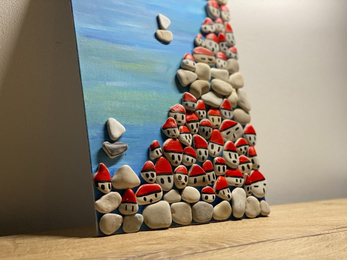 Painel com Pedras Pintadas