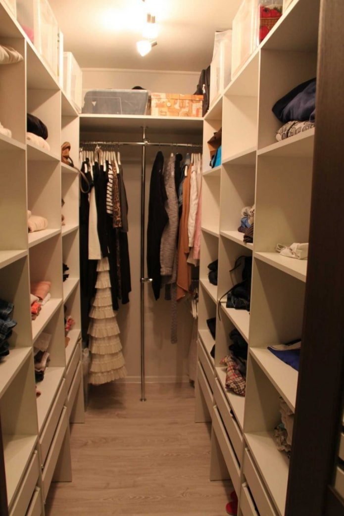 closet em formato de U