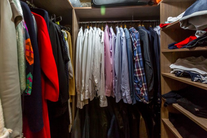 Guarda-roupa em formato de U