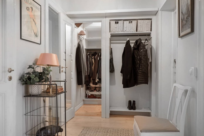 planta de corredor com closet