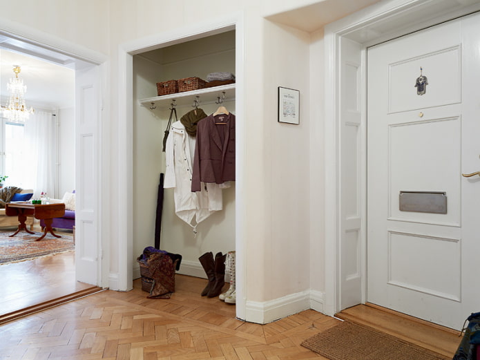 layout do corredor com closet