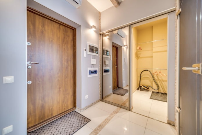 planta de corredor com closet