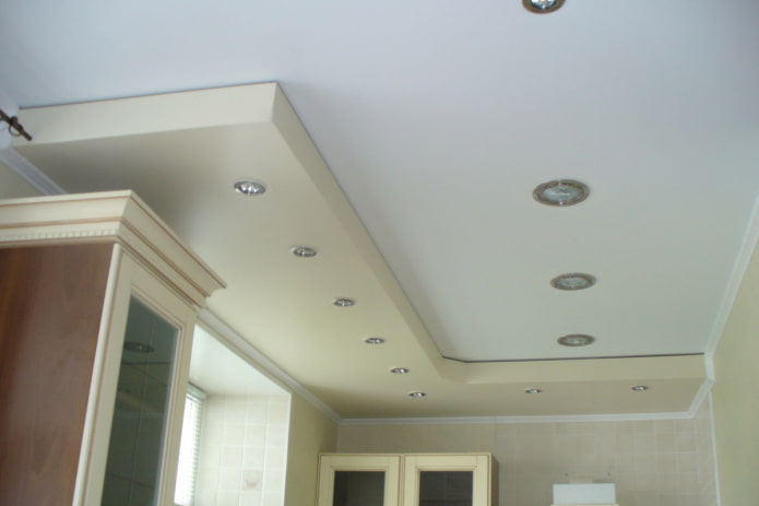 Construção em gesso cartonado com tecido elástico fosco