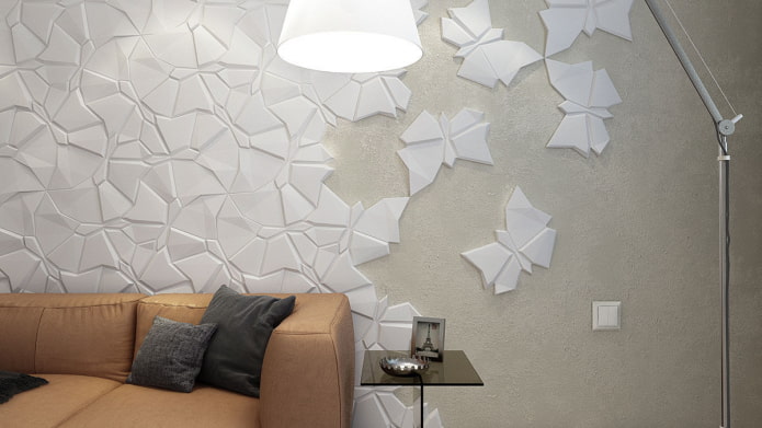 ladrilhos de gesso de forma abstrata no interior