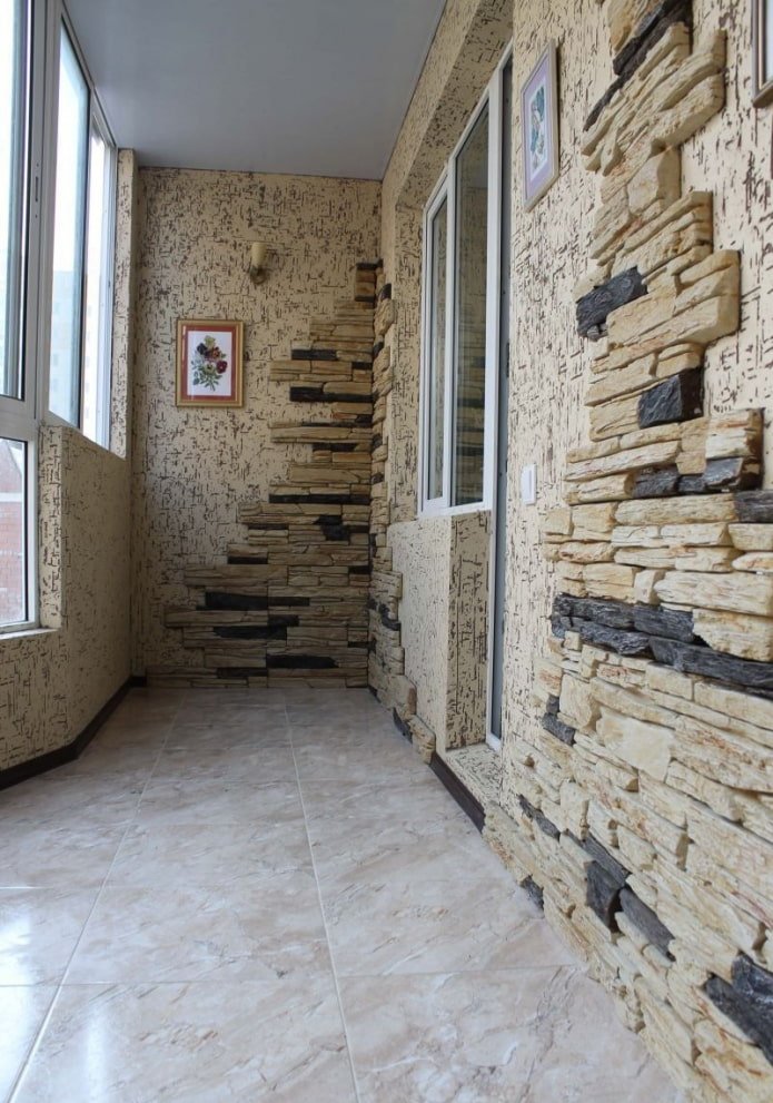 ladrilhos de gesso no interior da varanda