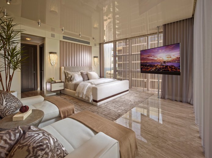 quarto em tons de bege