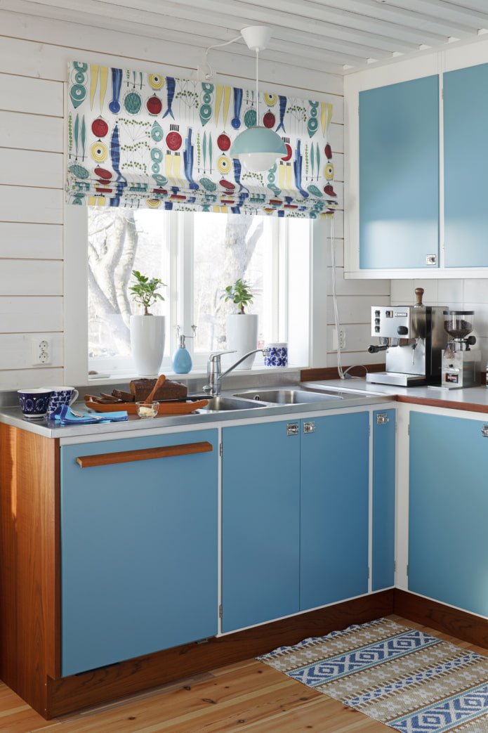 cortinas brilhantes para a cozinha