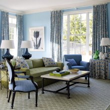 Cor azul no interior: combinações, ideias de design, 67 fotos-6