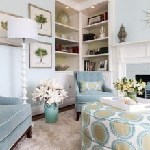 Cor azul no interior: combinações, ideias de design, 67 fotos-5