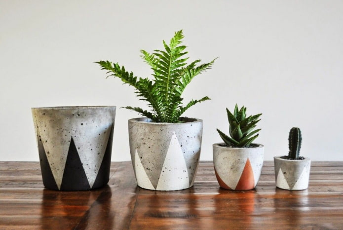 Pintura de vasos de concreto