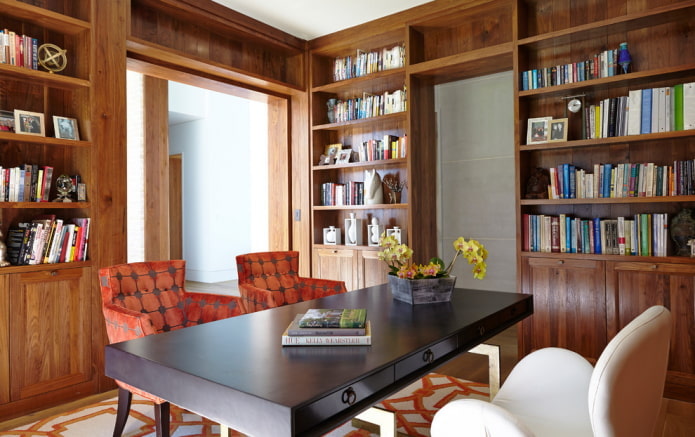 Sala de estar-biblioteca