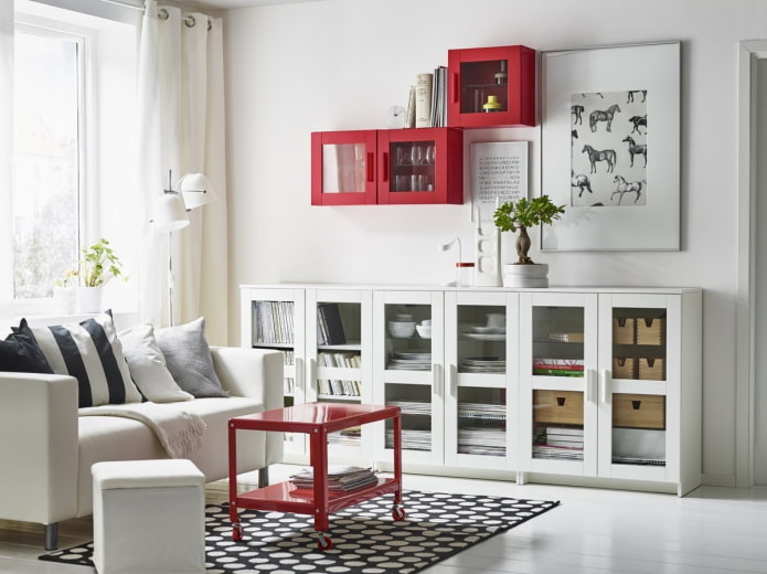 armazenamento na sala de estar ikea