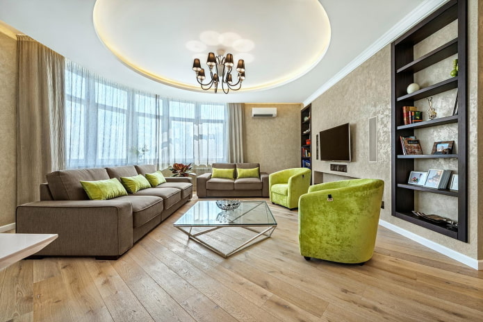 design de interiores do corredor em tons de bege