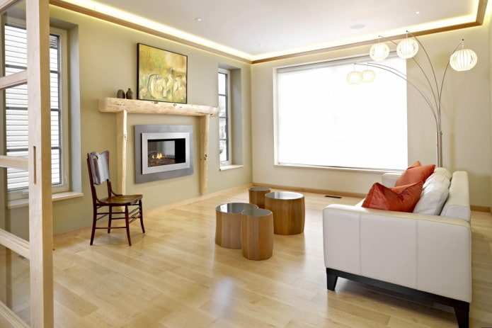 design de interiores do hall em tons de bege