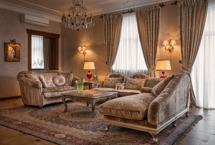 móveis de sala de estar em estilo clássico