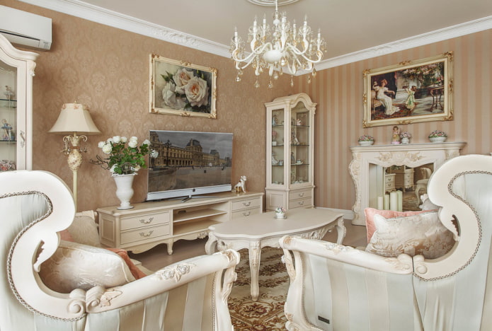 móveis de sala de estar em estilo clássico