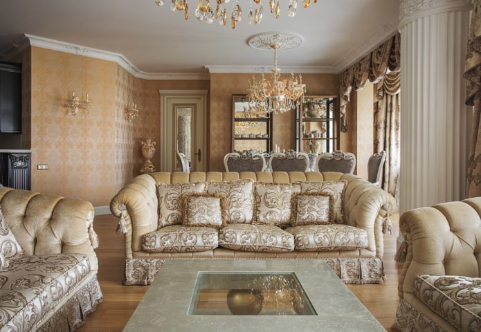 móveis de sala de estar em estilo clássico