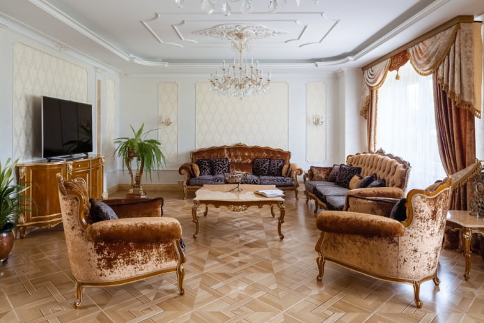 móveis de sala de estar em estilo clássico