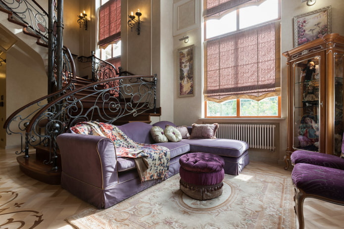 design de sala de estar em estilo clássico