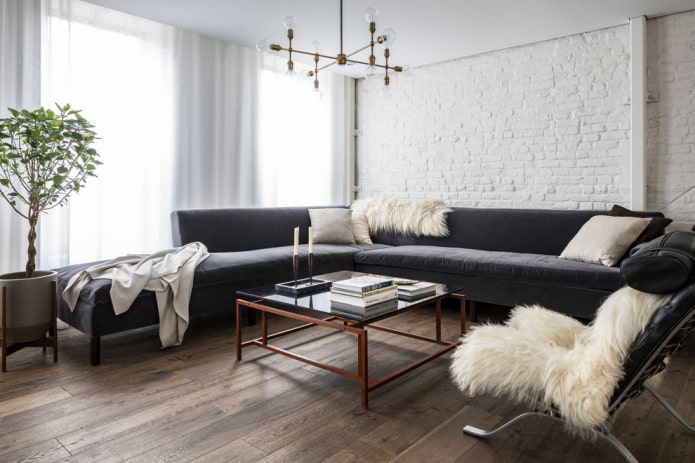 decoração de parede da sala de estar em estilo nórdico estilo