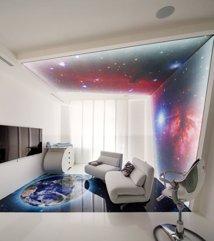 Espaço na sala de estar