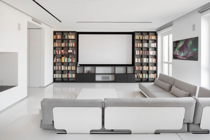móveis para sala de estar em estilo minimalista