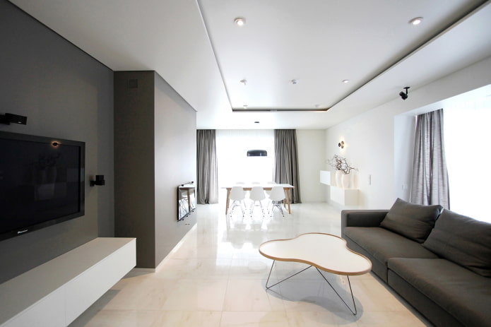 móveis para sala de estar em estilo minimalista