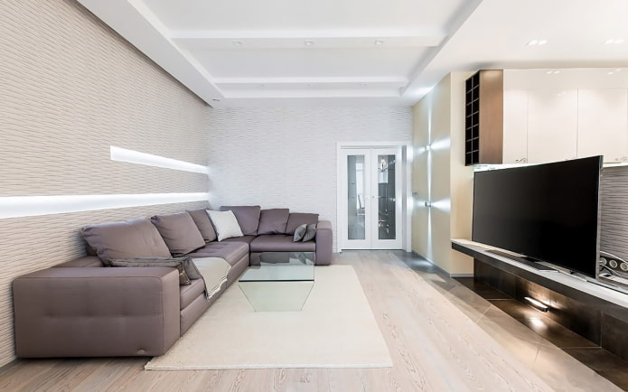 decoração de sala de estar em estilo minimalista