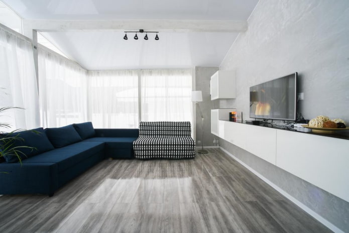 móveis de sala de estar em estilo minimalista