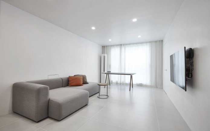 sala de estar branca