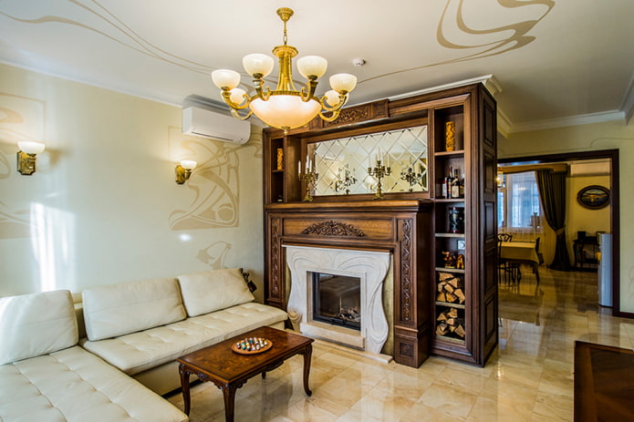 sala de estar bege*marrom