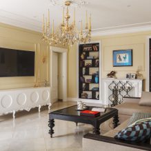 Design de sala de estar em cores claras: escolhendo estilo, cor, decoração, móveis e cortinas-6