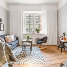 Design de sala de estar em cores claras: escolhendo estilo, cor, decoração, móveis e cortinas-8