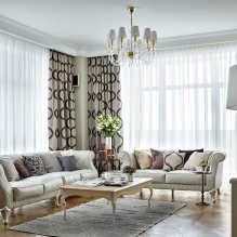 Design de sala de estar em cores claras: escolhendo um estilo, cor, acabamento, móveis e cortinas-5