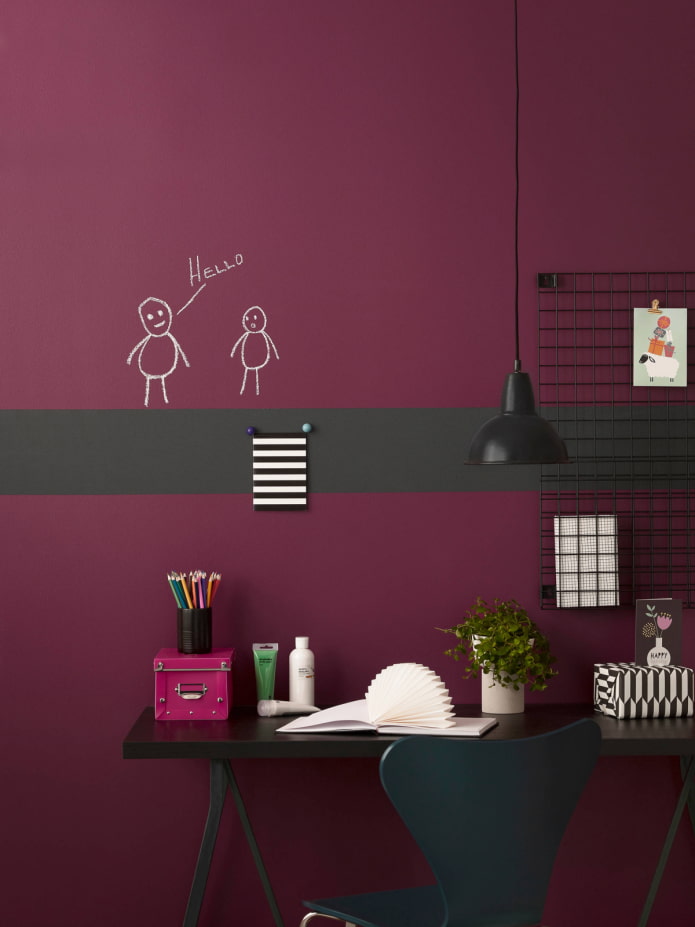 tinta de quadro-negro burgundy