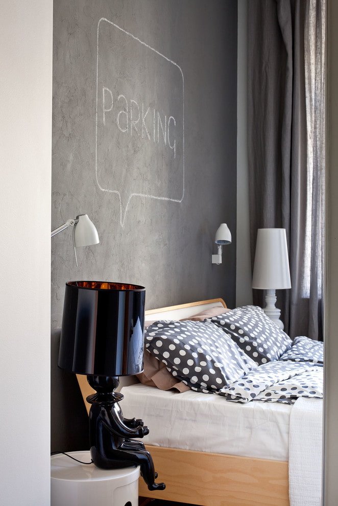 parede de ardósia no quarto