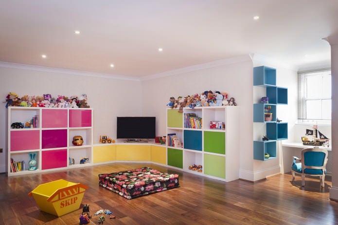 ideias para guardar brinquedos no quarto do bebê
